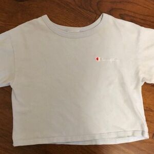 Cropped baby blue Champion T
